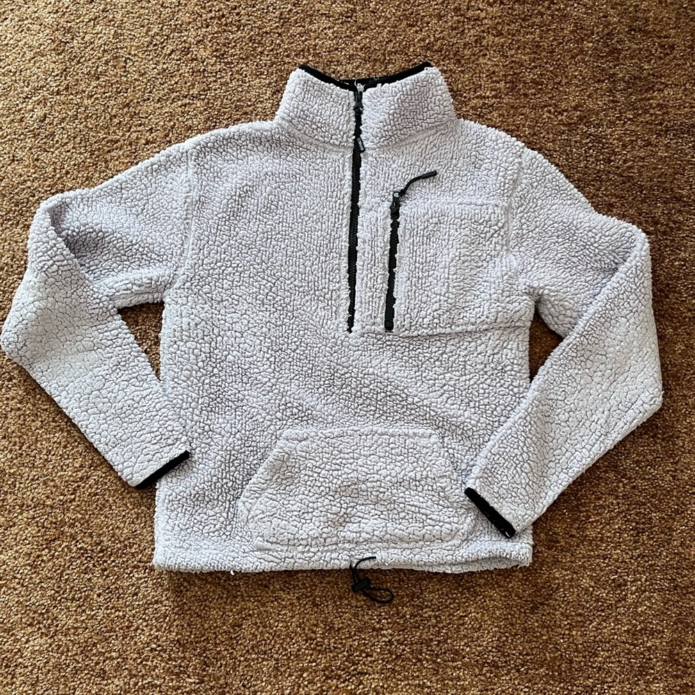 Cozy White Sherpa Pullover